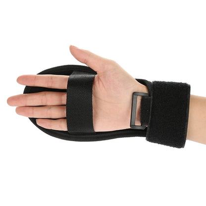 Finger Rehabilitation Training Gloves – Black Hand Support Fixed Therapy Gloves for Fist Strength Recovery & Finger Exercise Aid