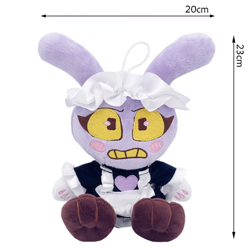 25CM Digital Circus Jax Plush Doll - Magical Rabbit Clown Collectible Toy for Fans, Home Decor, and Gifts
