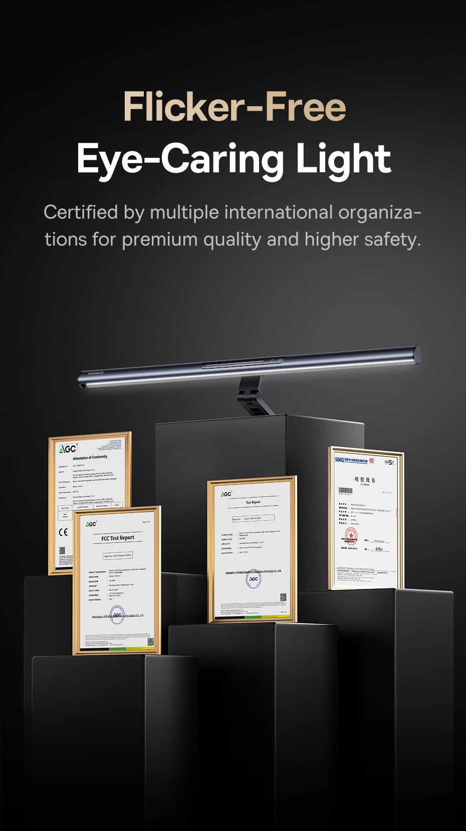 Baseus Magnetic USB Computer Screen Light – Hanging LED Desk Lamp for Monitor, Laptop, and Reading
