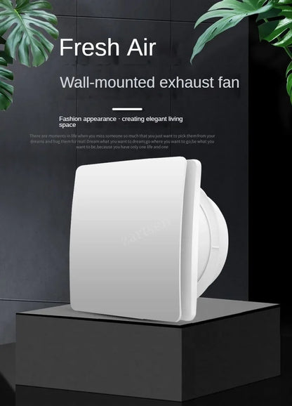 4 Inch High-Speed Exhaust Fan - Wall/Window Ventilator for Toilet, Kitchen & Bathroom with Remote Control