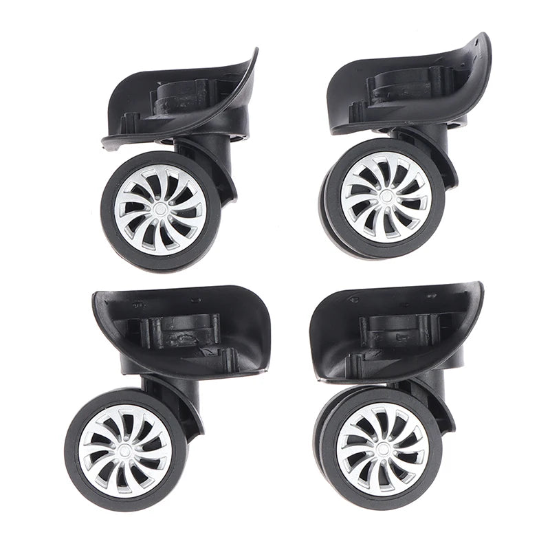 4Pcs Universal 360° Swivel Luggage Wheels - Trolley Wheel Replacement Tools for Suitcases