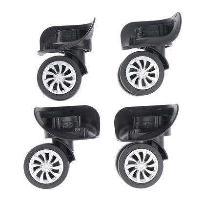 4Pcs Universal 360° Swivel Luggage Wheels - Trolley Wheel Replacement Tools for Suitcases