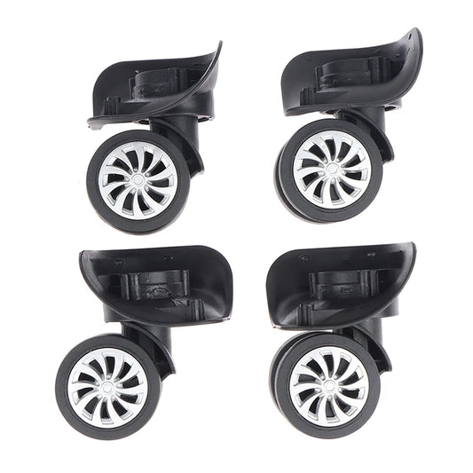 4Pcs Universal 360° Swivel Luggage Wheels - Trolley Wheel Replacement Tools for Suitcases