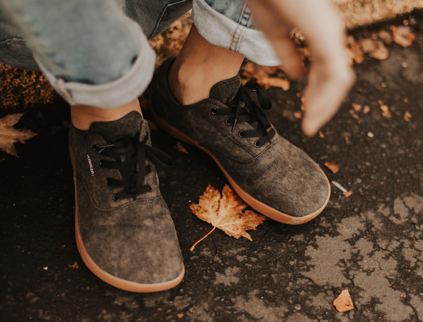 HOBIBEAR Men’s Barefoot Canvas Shoes – Minimalist Zero Drop Sneakers with Wide Fit