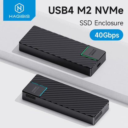 Hagibis USB 4.0 40Gbps M.2 NVMe SSD Enclosure – Compatible with Thunderbolt 4/3 & USB 3.2/3.1/3.0 External Hard Drive Case