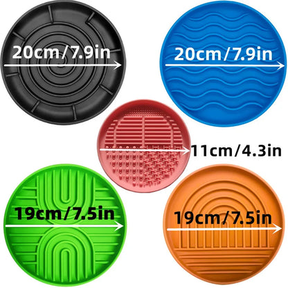Pet Supplies Slow Food Bowl – Anti Knockover, Anti-Slip Silicone Plate for Cats & Puppies, Anti-Choking Food Toy