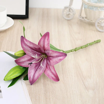 Artificial Silk Lily Bouquet – Creative Fake Flower Arrangement for Living Room, Sweetheart Decoration for Friends