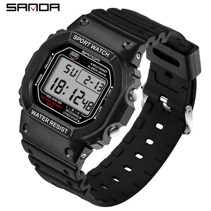 SANDA G-Style LED Digital Sports Watch - Unisex Shockproof Waterproof Military Wristwatch with Stopwatch for Men and Women