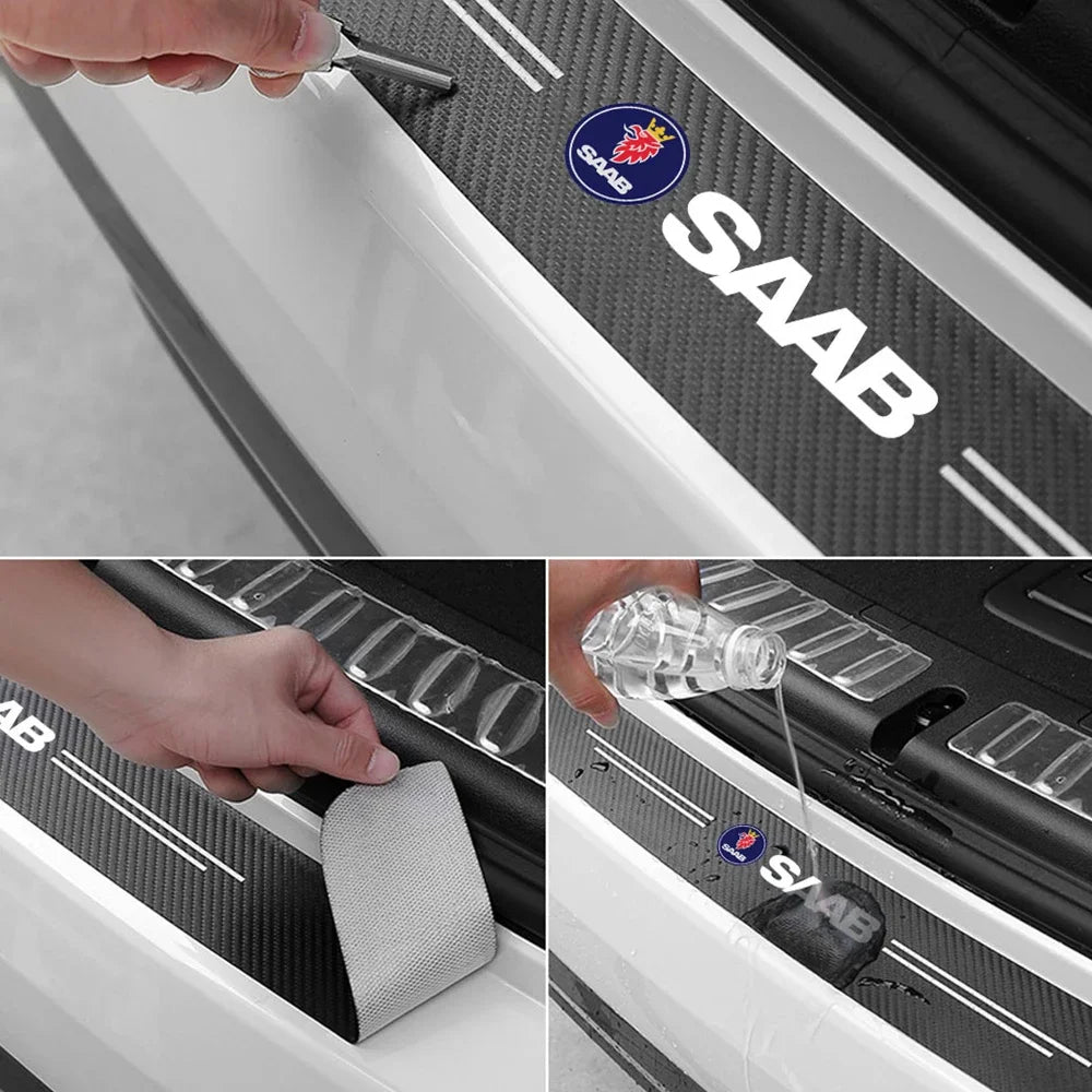 Carbon Fiber Anti-Scratch Scuff Pedal Protector for SAAB 9-3, 9-5 – Car Styling Sticker Accessories
