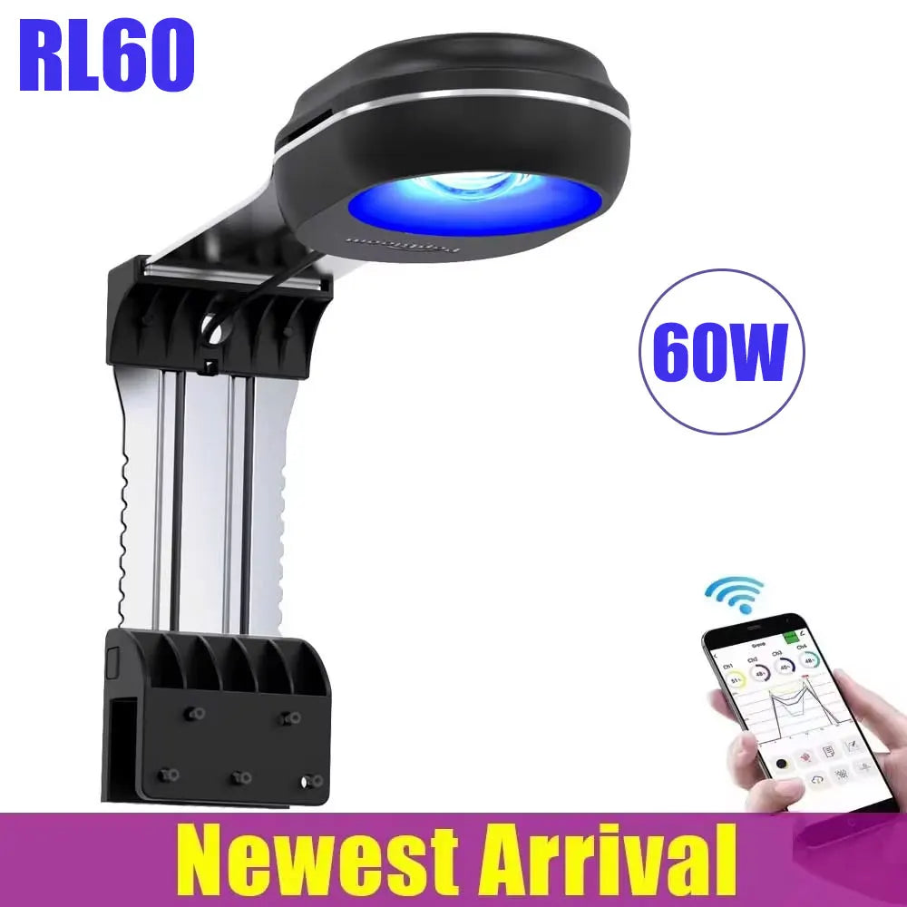 PopBloom WiFi Aquarium LED Light - Full Spectrum Reef Lamp for Coral SPS/LPS Growth & Fish Tank Lighting
