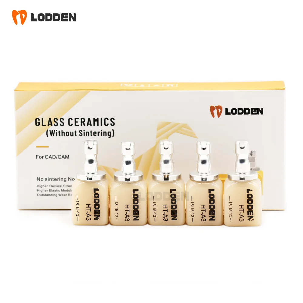 5pcs Dental Lithium Disilicate Blocks C14 — HT/LT CAD/CAM Glass Ceramic Material for Instant Restoration