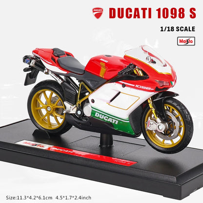 Maisto 1:18 Alloy Motorcycle Model – Yamaha MT-07/MT-10, Ducati, Kawasaki, KTM, Suzuki, BMW