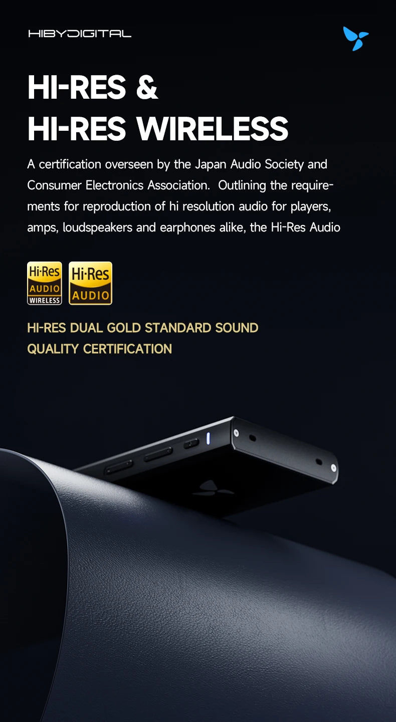 HiBy Digital M300 Android 13 Music Player - MP3, HiFi Audio, Bluetooth, WiFi, USB DAC, DSD, FM Radio, Dual Mic, Built-in Speaker, 29hr Battery