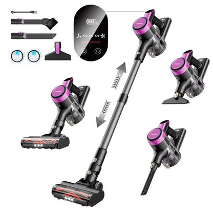 Homeika Cordless Vacuum Cleaner – 23KPa Powerful Suction, 48min Runtime, LED Display for Hard Floors & Carpets