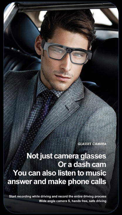 4K Bluetooth HD Video Glasses – Mini Smart Camera for Driving, Cycling, Wireless Music, and Hands-Free Calls