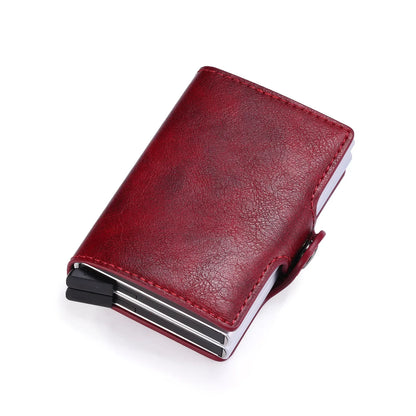 RFID Carbon Fiber Slim Wallet for Men – Mini Card Holder with 14 Slots, Small Money Bag Purse