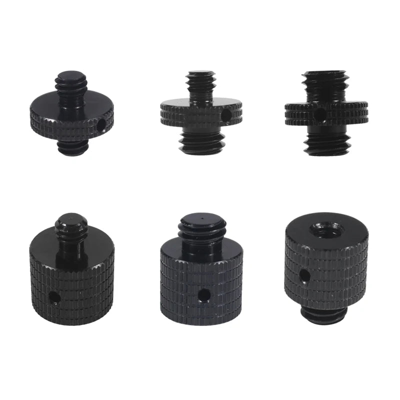 Reinforced Camera Screw Adapter - 1/4 to 3/8 Inch Male Female Thread Converter for Tripod Monopod Ball Head Light Bike Mount