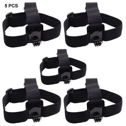 Action Camera Head Strap Mount - Adjustable Headband Holder for GoPro, SJCAM, AKASO, Insta360 and DJI Osmo Action Cameras