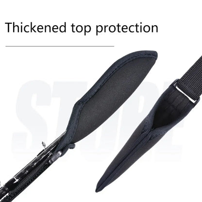Adjustable Fishing Rod Storage Bag – Portable Shoulder Strap Carrier with Rod Belt Protector & Reel Fishing Accessory