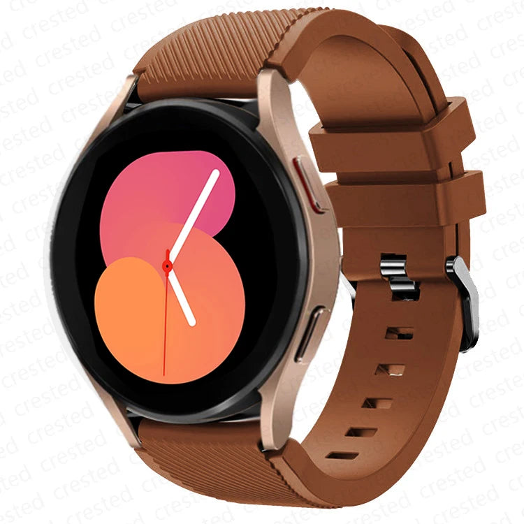 20mm/22mm Silicone Watch Strap for Samsung Galaxy Watches - Replacement Bracelet for Galaxy Watch 4, 5, 5 Pro, 6 Classic, 46mm, Watch 3, Active 2, S3 & S2