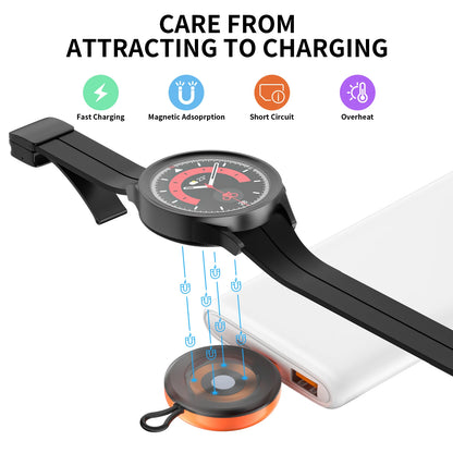 USB C Portable Charger for Samsung Watch - Wireless Magnetic Fast Charging Station Compatible with Galaxy Watch 6, 5, Pro, 3, 4 Classic