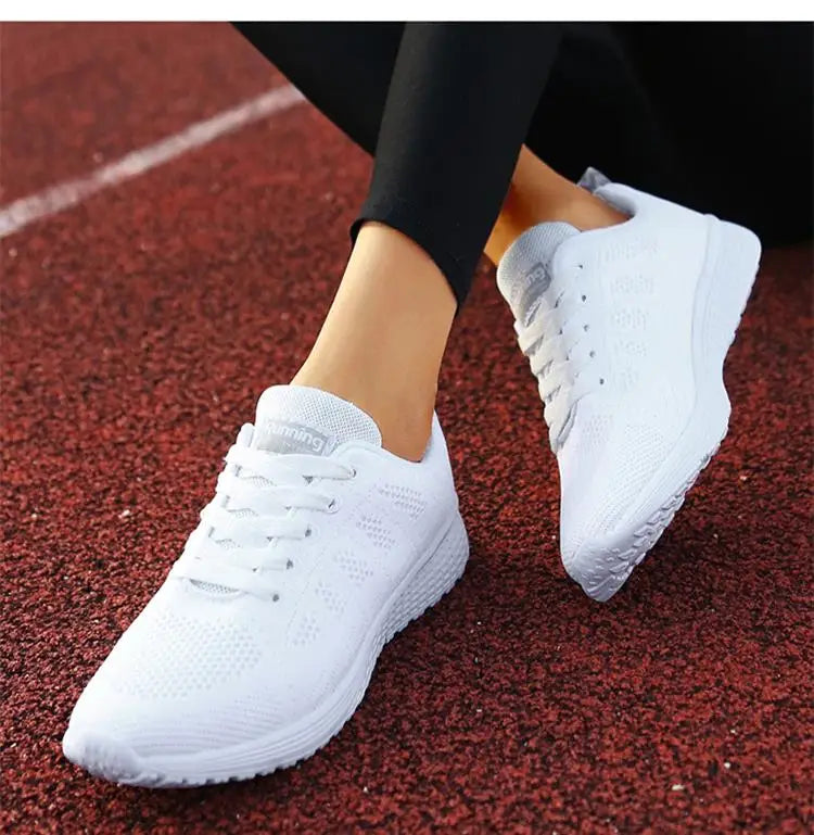 New Women's Lace-Up Flats – Casual Sneakers, Soft & Comfortable, Plus Size Available