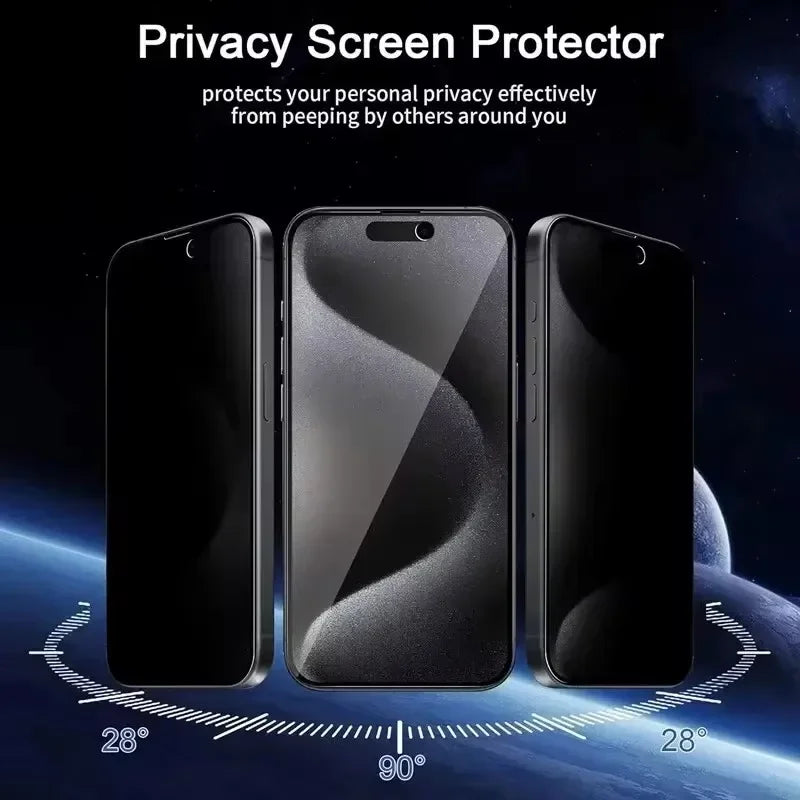 8K Full Cover Privacy Screen Protector for iPhone 8–15 Pro Max, XR, XS Max – Anti-Spy Tempered Glass for iPhone 16 Pro