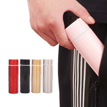 130ML Portable Pocket Thermos Bottle - Stainless Steel Mini Thermal Water Bottle - Insulated Flask Cup for Outdoor Camping Drinkware