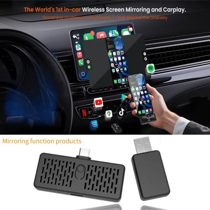 Ottocast Play2Video Pro Car Android AI Box – Wireless CarPlay & Android Auto Adapter, Netflix Ready, Single WiFi Plug & Play