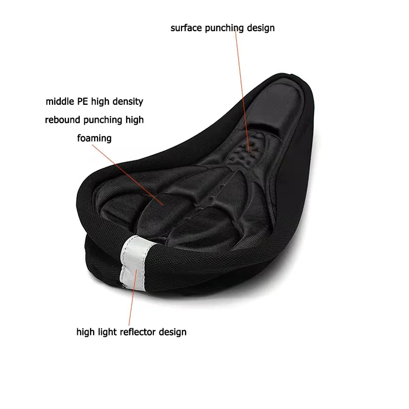 3D Soft Bike Saddle Seat Cover | Comfortable Foam Cushion for Cycling & Bike Accessories