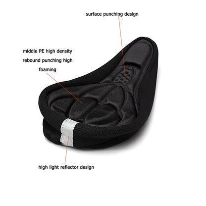 3D Soft Bike Saddle Seat Cover | Comfortable Foam Cushion for Cycling & Bike Accessories