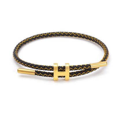 H-Buckle Stainless Steel Rope Bracelet - Multi Functional Fashion Jewelry for Men and Women