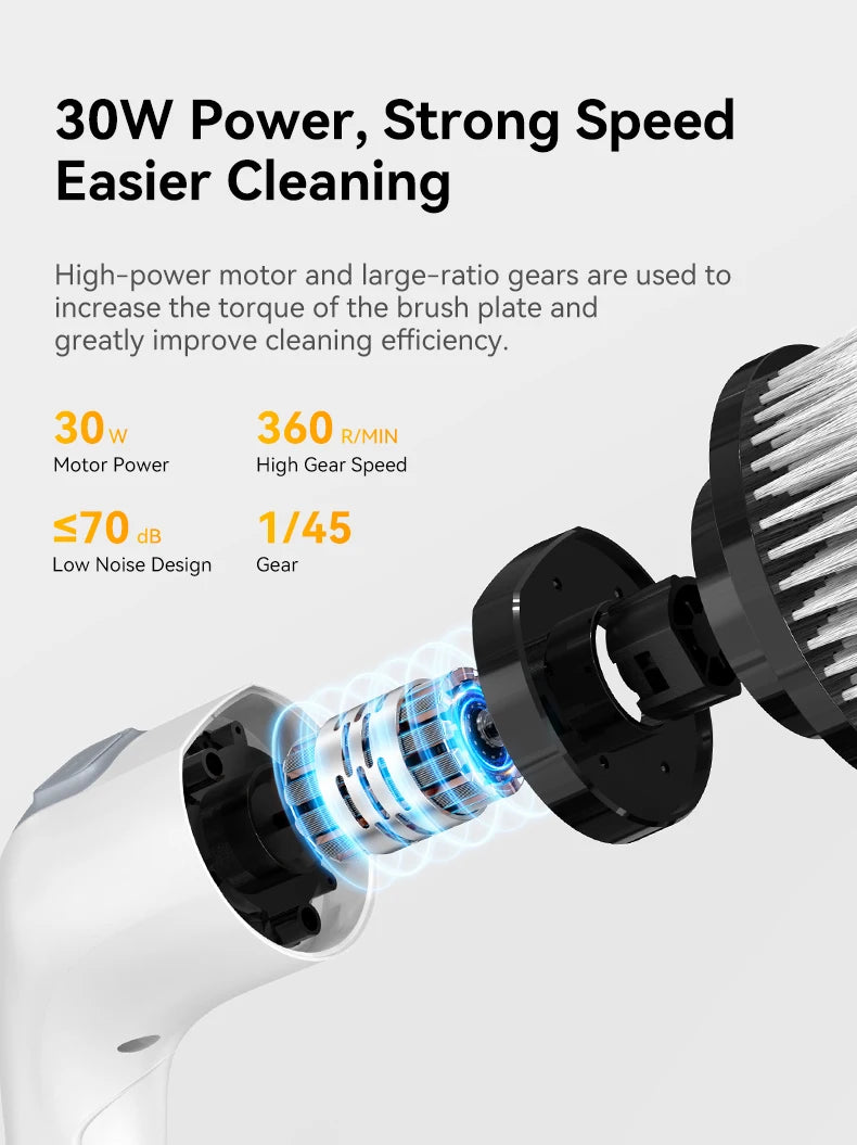 Cordless Electric Cleaning Brush – Multifunctional Handheld Spin Scrubber with 7 Attachments for Bathroom & Kitchen