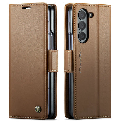 Magnetic PU Leather Phone Case for Samsung Galaxy Z Fold 7/6/5 — Fold6/5 5G Wallet Card Holder Shockproof Cover