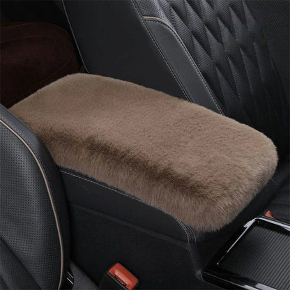 Cute Plush Car Armrest Cover – Warm Center Console Cushion Pad for Auto Interior Decor (Universal Fit)