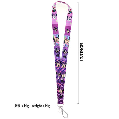 Mickey Minnie Strap Lanyard for Keys – Keychain Badge Holder, ID Card, Credit Card, Mobile Phone Charm Accessories