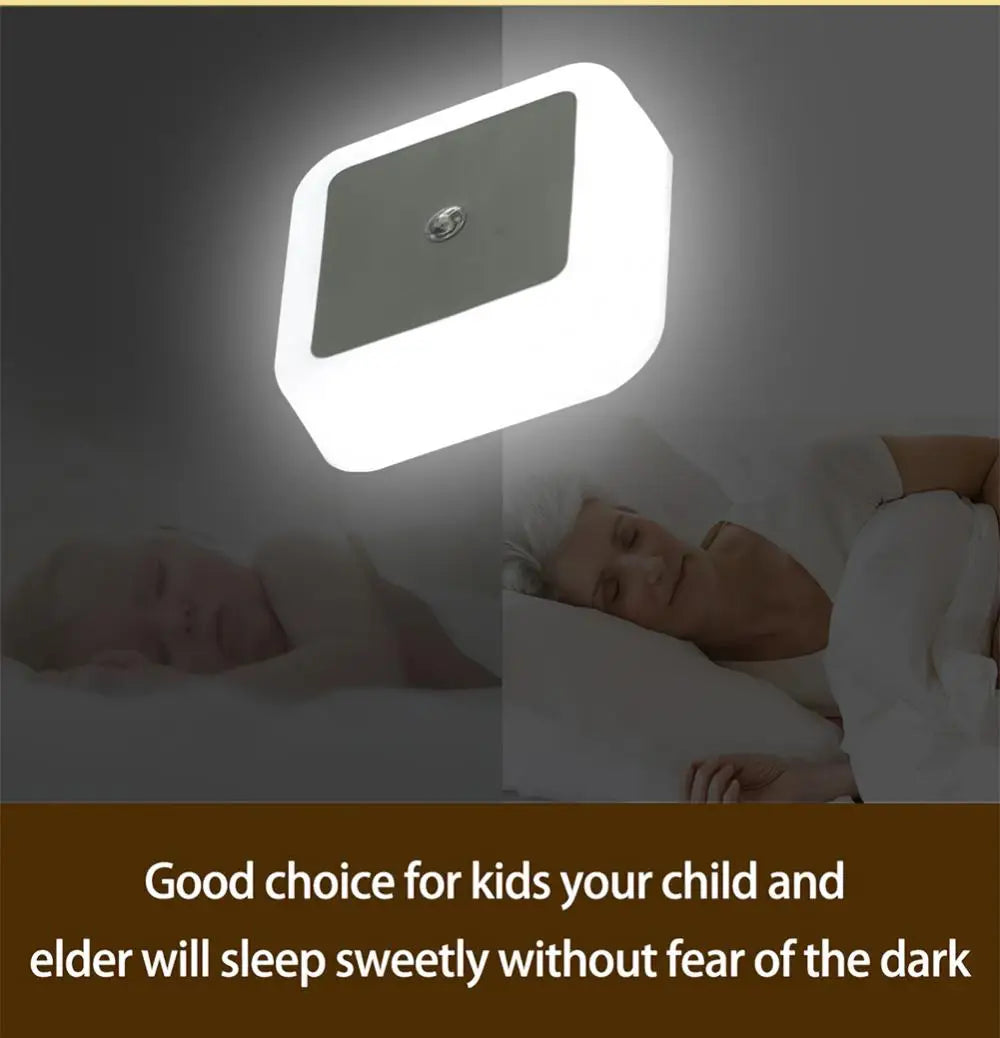 LED Night Light – Smart Motion Sensor Mini Wall Lamp, EU/UK/US Plug for Bedroom, Hallway, Corridors, Stairs, Bedside