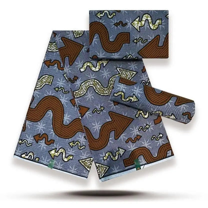 African Wax Print Fabric - 100% Cotton Nigerian Ankara Batik Material for Women’s Dresses