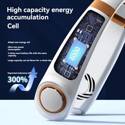 2024 Portable USB Halterneck Silent Bladeless Mini Fan – Handheld Multi-Function Electric Cooler