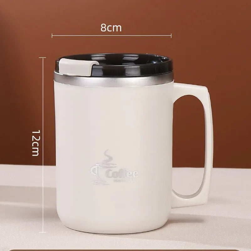 Milk Coffee Cup – Stainless Steel Double Wall Thermal Insulated Water Cup and Mug – Metal Coffee Mug