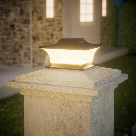 Solar Post Light - Auto On/Off LED Outdoor Landscape Light for Garden, Fence & Patio Posts