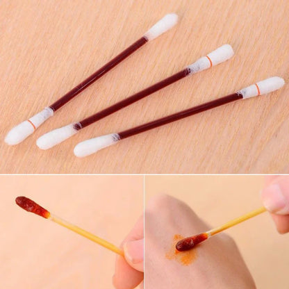 50-Piece Disposable Iodine Cotton Swabs - Individually Packaged First Aid Antiseptic Sticks for Travel, Hiking, and Emergency Kits