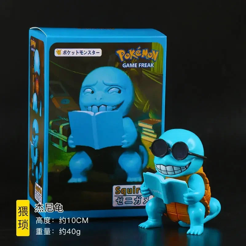 TOMY Pokemon Funny Freak PVC Action Figures — Pikachu, Bulbasaur, Charmander & Squirrel Anime Model Toy Gift for Boys