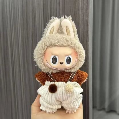17cm Labubu V1–V2 Trendy Doll Clothes & Accessories – Idol Outfit for Kids Gift