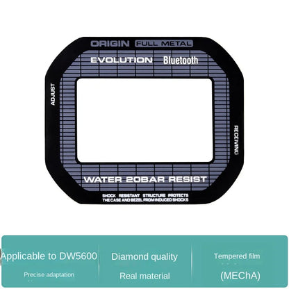 Tempered Mirror Glass Screen Protector for Casio DW-5600 GM-5600 GW-B5600 - Reflective Watch Display Film Accessory