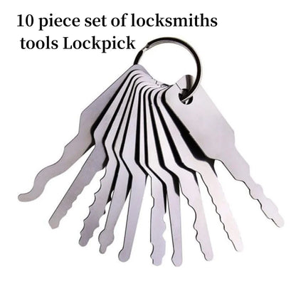 10 in 1 Locksmith Tools Key Embryo Repair Kit – Stainless Steel Accessories for Door Release & Key Replacement