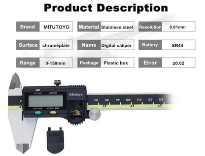 Mitutoyo Japan 500-196-20 — 150mm/6" Absolute Digital Digimatic Vernier Caliper
