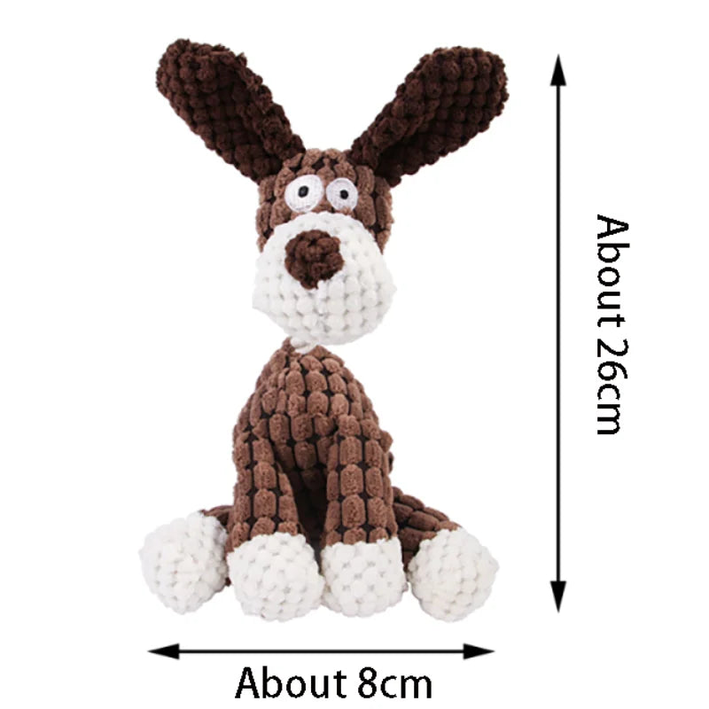 Plush Squeaky Dog Toy - Cute Donkey Teething & Interactive Training Toy for Small Dogs