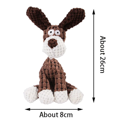 Plush Squeaky Dog Toy - Cute Donkey Teething & Interactive Training Toy for Small Dogs