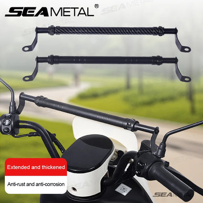 SEAMETAL Motorcycle Handlebar Extension & Phone Holder – Carbon Fiber Balance Bar for Electric Vehicles